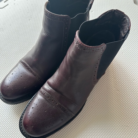 Biotime Adrianna Brown Leather Ankle Boots size 37 - Picture 2 of 12